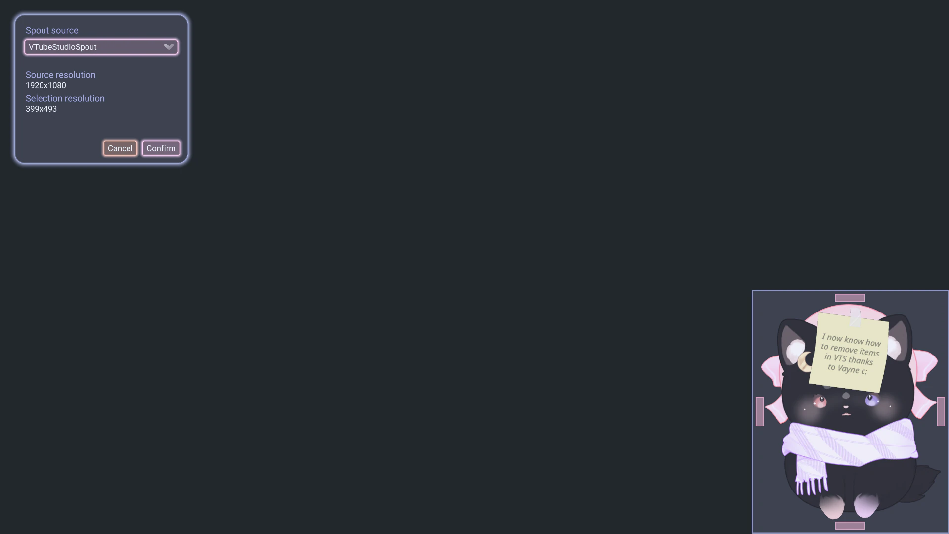 Source Setup Screen